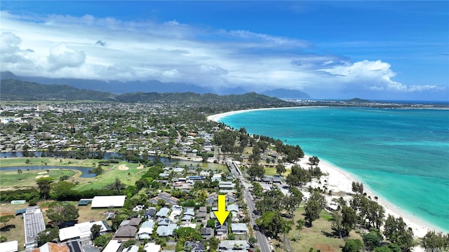 465A Kawailoa Rd, Kailua, HI 96734 - aerial view of residential area with a water and mountain view
