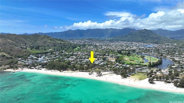 465A Kawailoa Rd, Kailua, HI 96734 - drone / aerial view of a water and mountain view