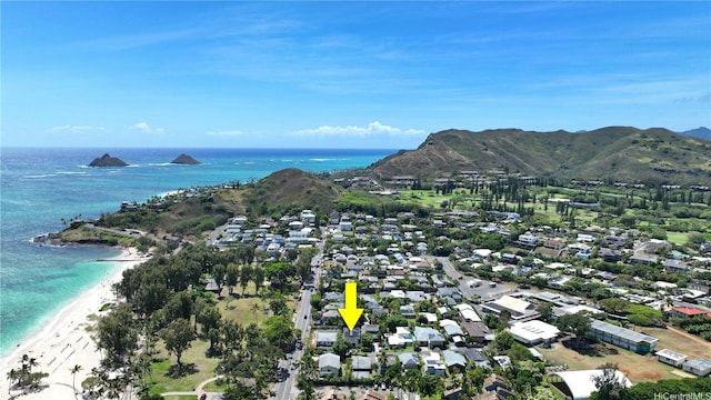 465A Kawailoa Rd, Kailua, HI 96734 - aerial view of residential area with a water and mountain view
