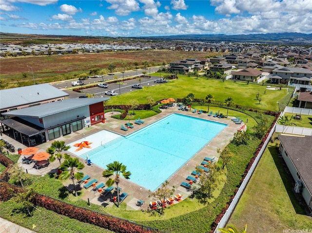 91-1669 Mee St, Ewa Beach, HI 96706 - aerial view of residential area featuring a pool area