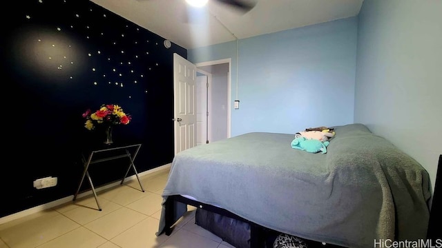 3161 Ala Ilima St Unit 2112, Honolulu, HI 96818 - tiled bedroom featuring a ceiling fan