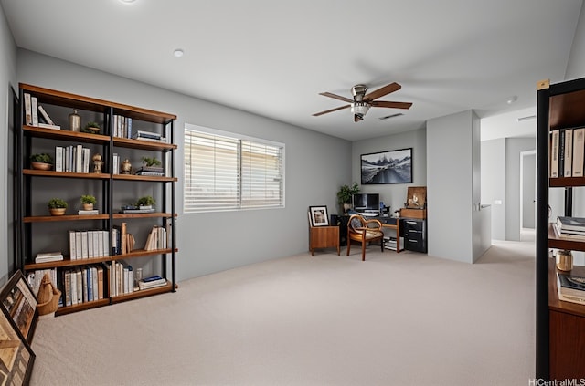 91-1032 Kamaehu St, Ewa Beach, HI 96706 - carpeted home office featuring ceiling fan