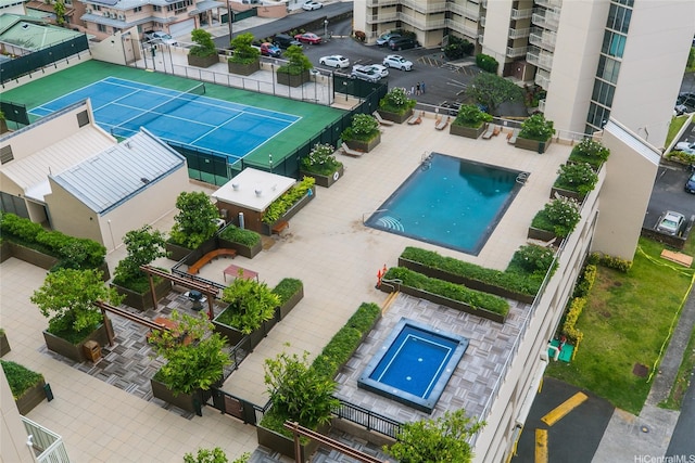 1717 Mott Smith Dr Unit 707, Honolulu, HI 96822 - bird's eye view of a pool