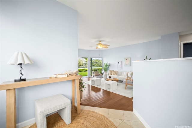 7007 Hawaii Kai Dr Unit A16, Honolulu, HI 96825 - interior space featuring ceiling fan and tile patterned floors