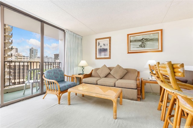 201 Ohua Ave Unit 1012Tower-I, Honolulu, HI 96815 - carpeted living area with a city view and a wall of windows
