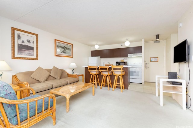 201 Ohua Ave Unit 1012Tower-I, Honolulu, HI 96815 - living room featuring light carpet