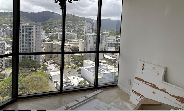 930 Kaheka St Unit 3004, Honolulu, HI 96814 - detailed view of a view of city, mountains, wood finished floors, and baseboards