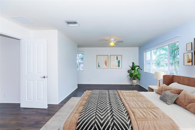 91-1200 Keaunui Dr Unit 400, Ewa Beach, HI 96706 - bedroom with wood finished floors and ceiling fan