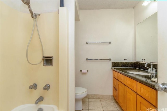 747 Amana St Unit 1405, Honolulu, HI 96814 - bathroom with tile patterned floors, vanity, toilet, and shower / bath combination