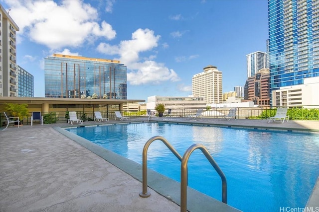 747 Amana St Unit 1405, Honolulu, HI 96814 - community pool featuring a city view