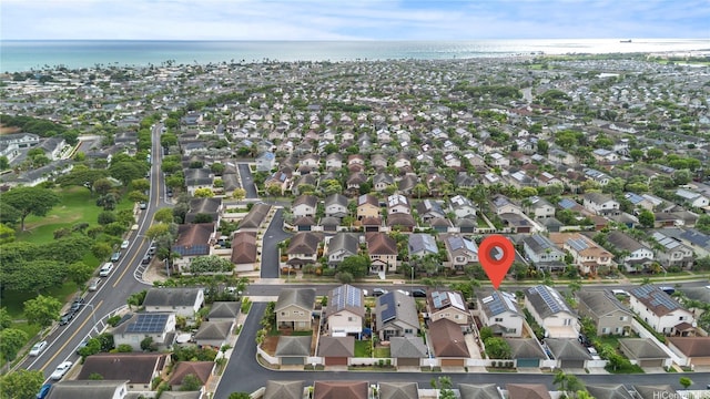91-1022 Kaikauhaa St, Ewa Beach, HI 96706 - aerial overview of property's location with nearby suburban area and a nearby body of water