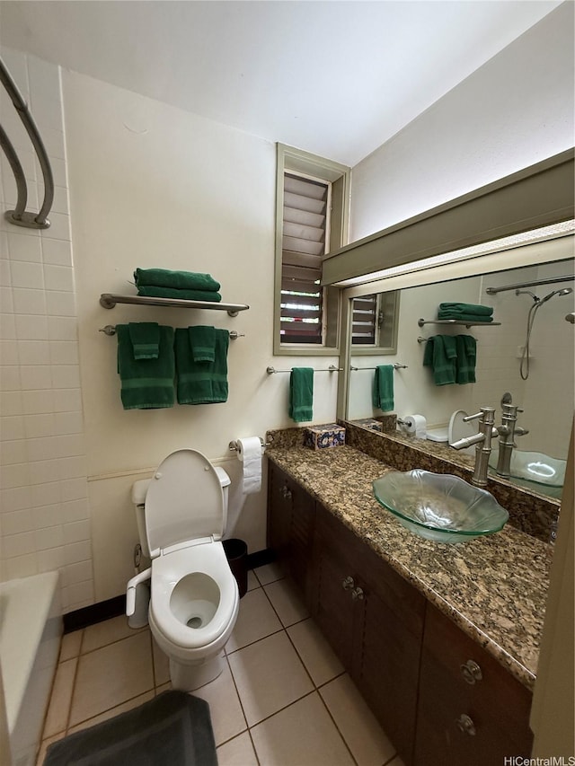 255 Kepuhi Pl Unit 4A02-1242, Maunaloa, HI 96770 - bathroom with vanity, tile patterned flooring, and washtub / shower combination
