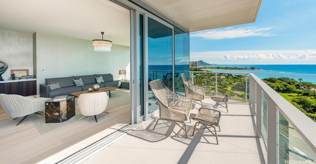 1118 Ala Moana Blvd Unit 1000, Honolulu, HI 96814 - balcony featuring a water view