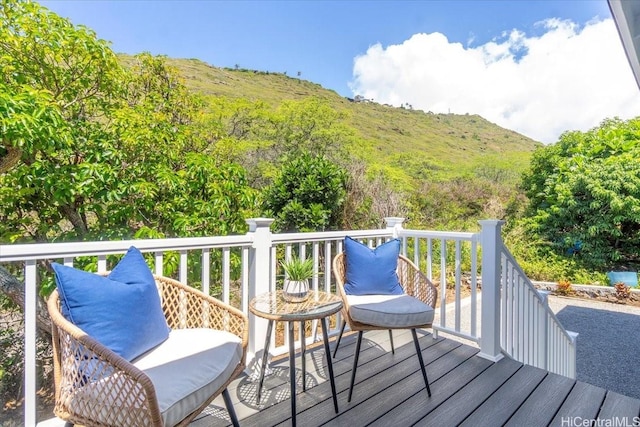 1504 Ainakoa Ave, Honolulu, HI 96821 - wooden terrace with a mountain view