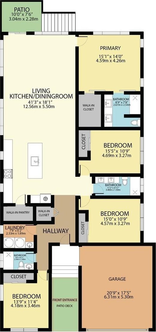 1504 Ainakoa Ave, Honolulu, HI 96821 - floor plan / room layout