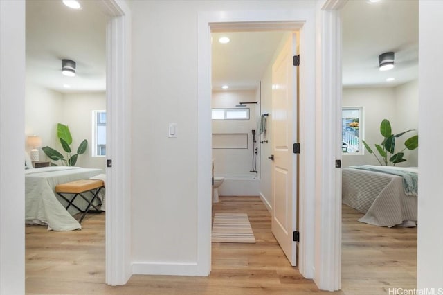 1504 Ainakoa Ave, Honolulu, HI 96821 - hall with light wood-style flooring, baseboards, and recessed lighting