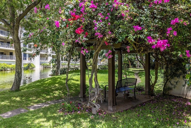 469 Ena Rd Unit 901, Honolulu, HI 96815 - view of grassy yard featuring a water view