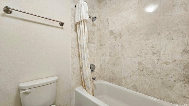 55 S Kukui St Unit D2701, Honolulu, HI 96813 - full bath with shower / tub combo with curtain and toilet