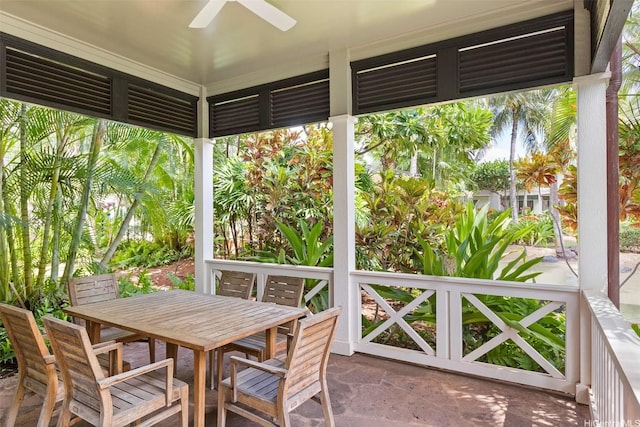 92-1164 Olani St Unit 47-3, Kapolei, HI 96707 - sunroom / solarium featuring ceiling fan and outdoor dining area