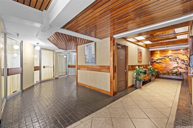 750 Amana St Unit 1203, Honolulu, HI 96814 - building lobby featuring wooden walls