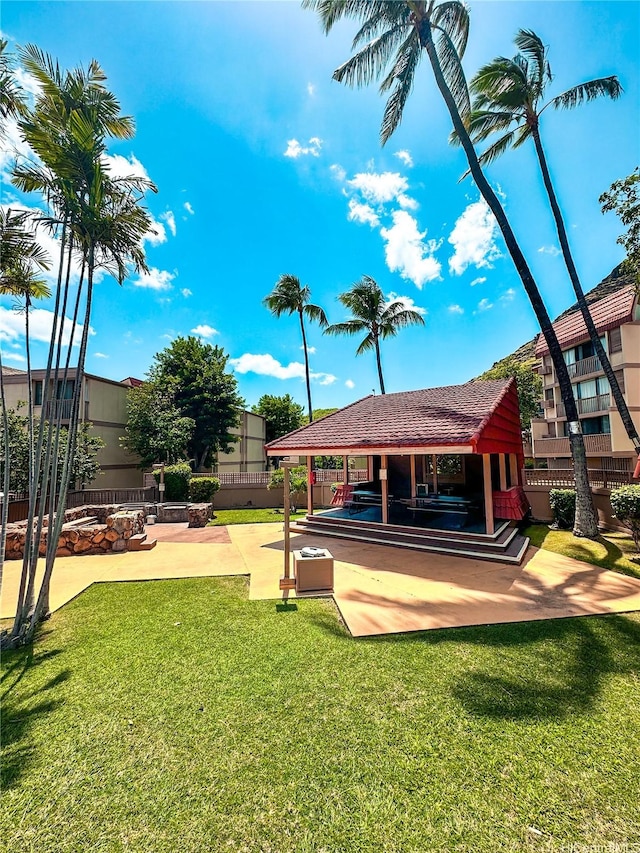 84-664 Ala Mahiku St Unit 196A, Waianae, HI 96792 - view of yard featuring a patio area and a gazebo