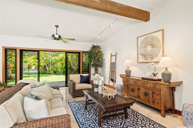 176 Kaiholu St, Kailua, HI 96734 - living room with rail lighting and ceiling fan