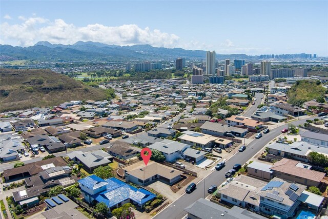 1157 Ala Aloalo St, Honolulu, HI 96818 - drone / aerial view of a mountain backdrop