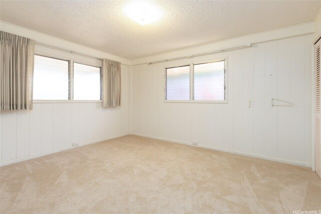 1157 Ala Aloalo St, Honolulu, HI 96818 - empty room with a textured ceiling, carpet, and plenty of natural light