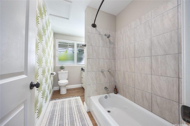 7421 Mokuhano Pl, Honolulu, HI 96825 - full bathroom with washtub / shower combination and wood finished floors