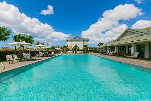 724 Kakala St Unit 1801, Ewa Beach, HI 96706 - view of swimming pool with a patio