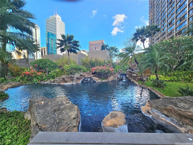 1255 Nuuanu Ave Unit E2811, Honolulu, HI 96817 - view of pool featuring a garden pond