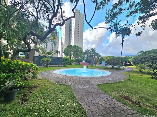1255 Nuuanu Ave Unit E2811, Honolulu, HI 96817 - view of swimming pool with a lawn