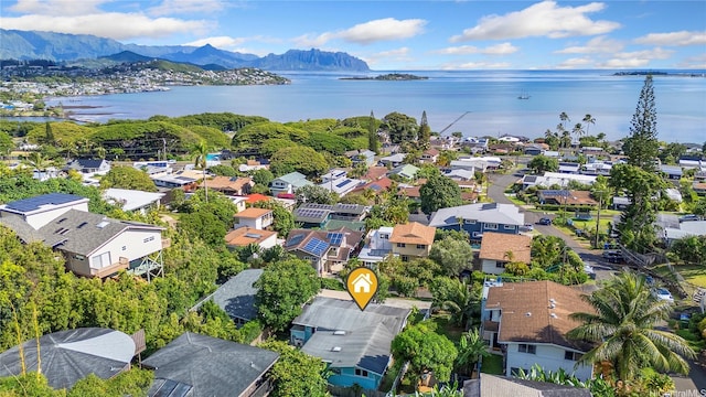 45-141A Kokokahi Pl, Kaneohe, HI 96744 - aerial perspective of suburban area with a water and mountain view
