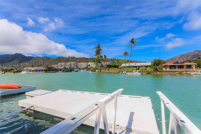 477 Opihikao Place -, Honolulu, HI 96825 - dock area featuring a water and mountain view