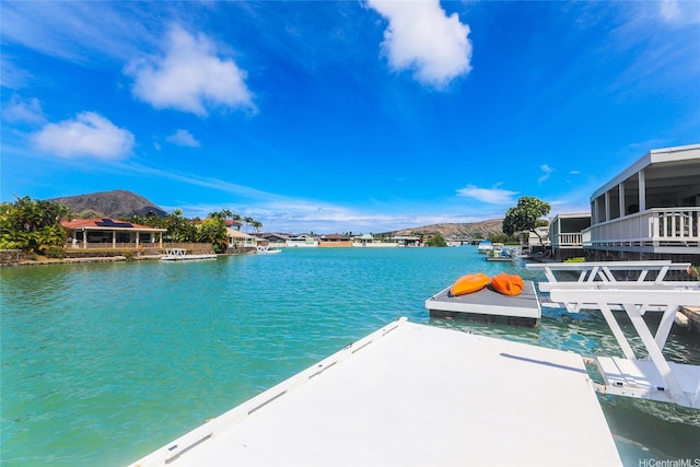 477 Opihikao Place -, Honolulu, HI 96825 - dock area featuring a water and mountain view