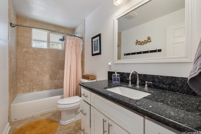 54-298 Hauula Homestead Rd Unit A, Hauula, HI 96717 - full bathroom featuring vanity, tile patterned floors, and shower / bath combination with curtain