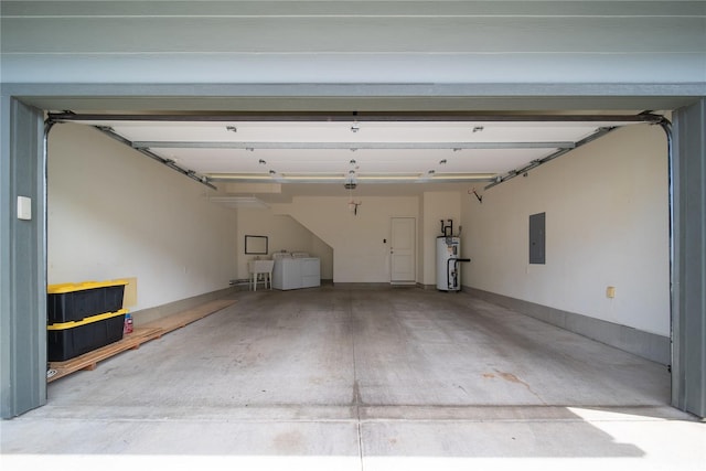 91-1160 Kamakana St Unit 608, Ewa Beach, HI 96706 - garage featuring washing machine and dryer, electric panel, and water heater