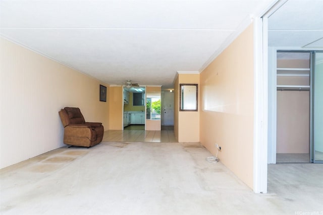 1717 Ala Wai Blvd Unit 303, Honolulu, HI 96815 - unfurnished room with carpet floors, crown molding, and ceiling fan