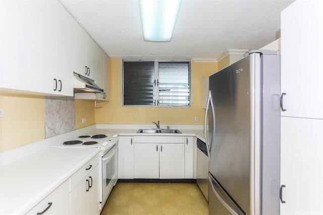 1717 Ala Wai Blvd Unit 303, Honolulu, HI 96815 - kitchen with white appliances, under cabinet range hood, a sink, and light countertops