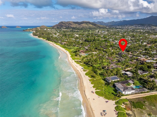 47 Kaapuni Dr, Kailua, HI 96734 - bird's eye view of a water and mountain view