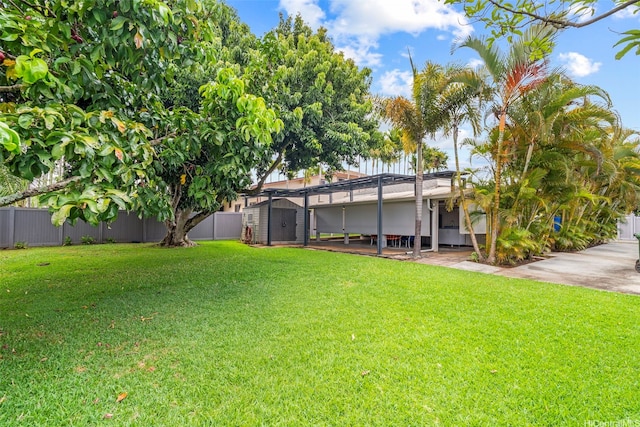 1614 Hoolulu Rd, Wahiawa, HI 96786 - fenced backyard with a storage shed