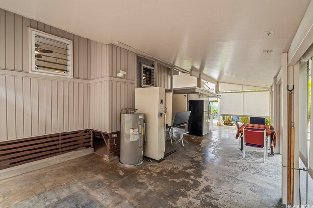 1614 Hoolulu Rd, Wahiawa, HI 96786 - below grade area with water heater, freestanding refrigerator, and heating unit