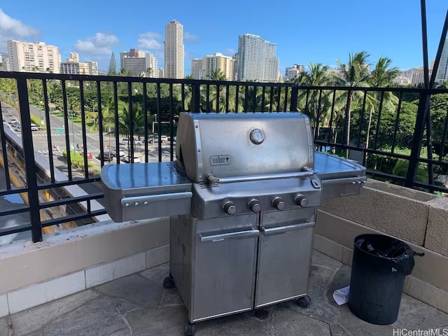 1850 Ala Moana Blvd Unit 223, Honolulu, HI 96815 - view of patio / terrace with a view of skyline and grilling area