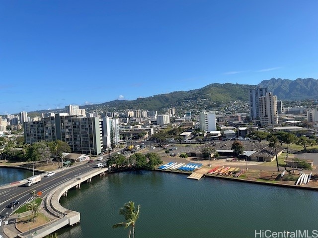 444 Niu St Unit 1312, Honolulu, HI 96815 - view of urban area with a water and mountain view