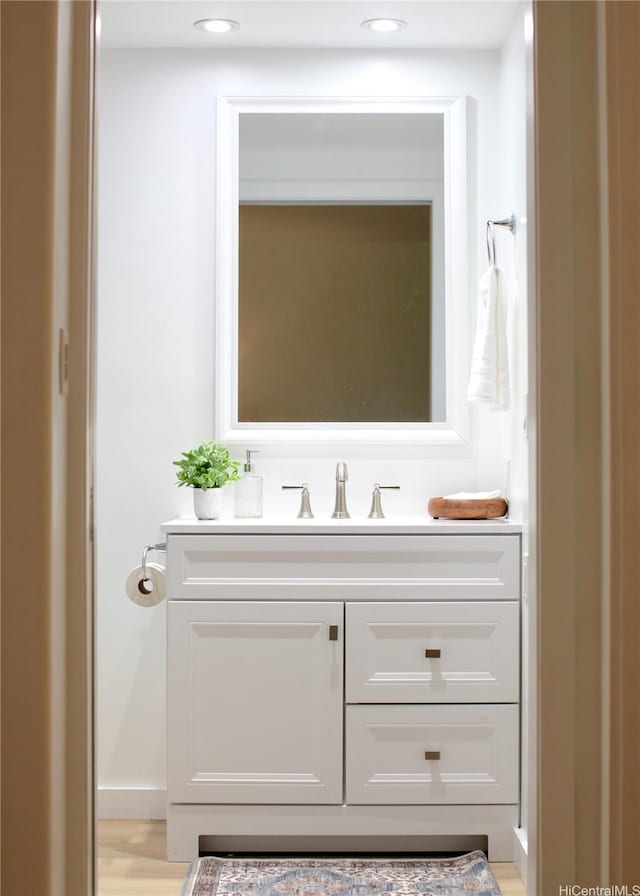 3823 Lower Honoapiilani Rd Unit 105, Lahaina, HI 96761 - bathroom featuring vanity and recessed lighting