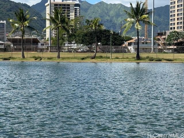303 Liliuokalani Ave Unit 602, Honolulu, HI 96815 - water view with mountains