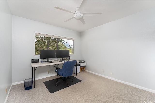 95-280 Ualalehu St Unit 18, Mililani, HI 96789 - office featuring carpet, baseboards, and a ceiling fan