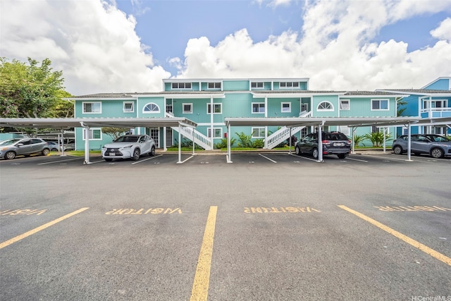 355 Aoloa St Unit D203, Kailua, HI 96734 - covered parking lot with stairway