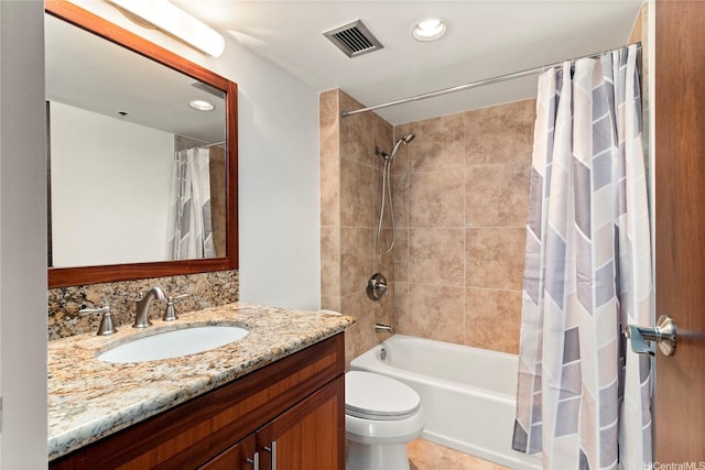 2101 Nuuanu Ave Unit I-1002, Honolulu, HI 96817 - full bathroom with vanity, shower / tub combo with curtain, toilet, and recessed lighting