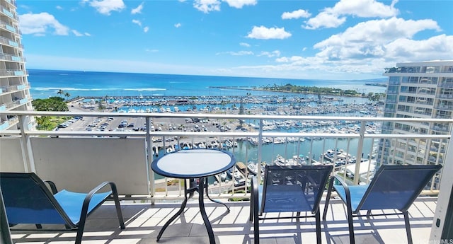 1777 Ala Moana Blvd Unit 1506, Honolulu, HI 96815 - balcony with view of marina and a water view